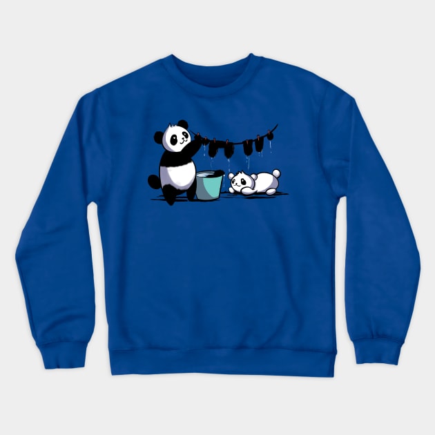 Panda clothesline Crewneck Sweatshirt by Fan.Fabio_TEE